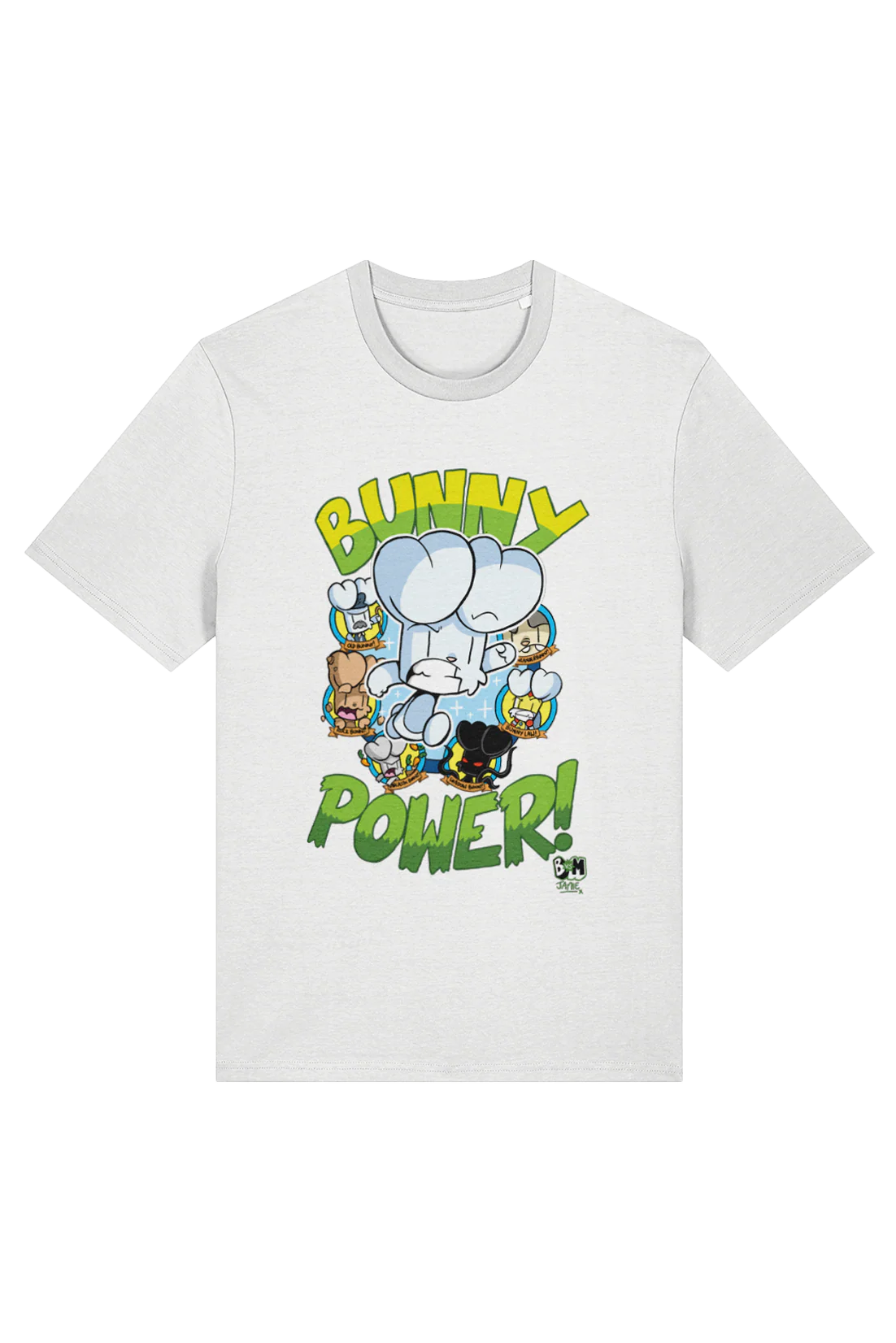 Bunny vs Monkey "Bunny Power!" adult t-shirt