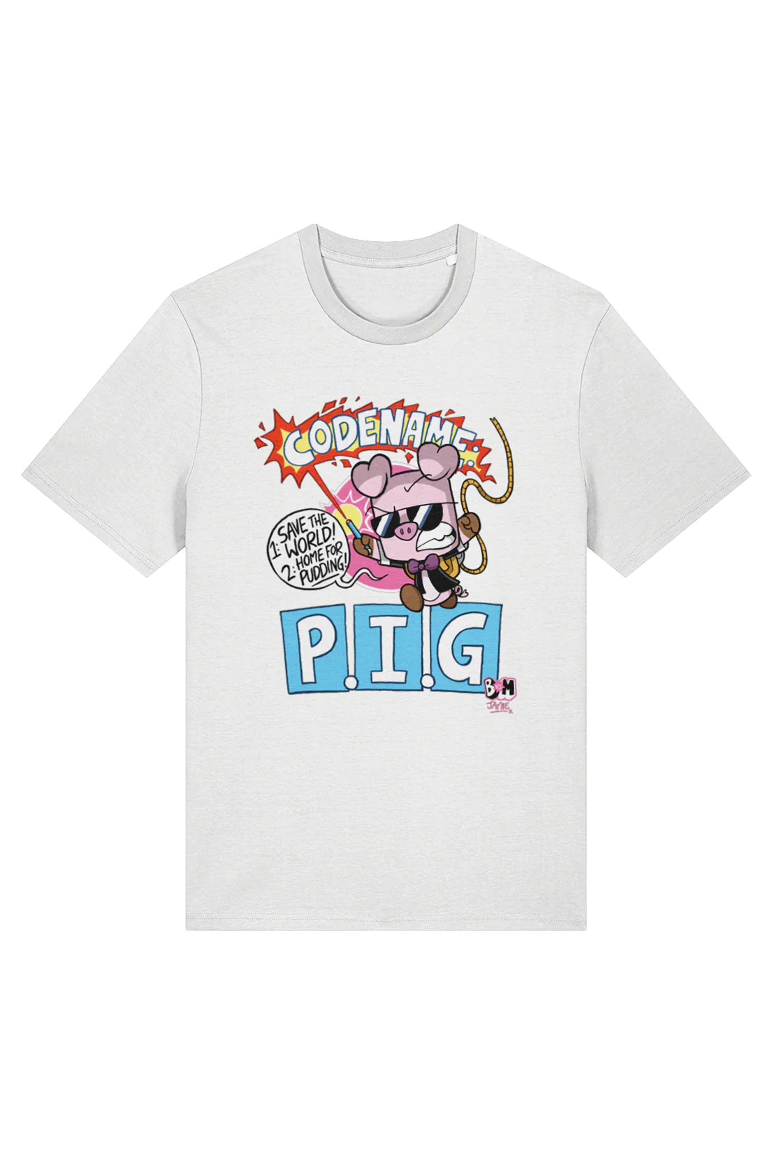 Bunny vs Monkey "Codename P.I.G" adult t-shirt