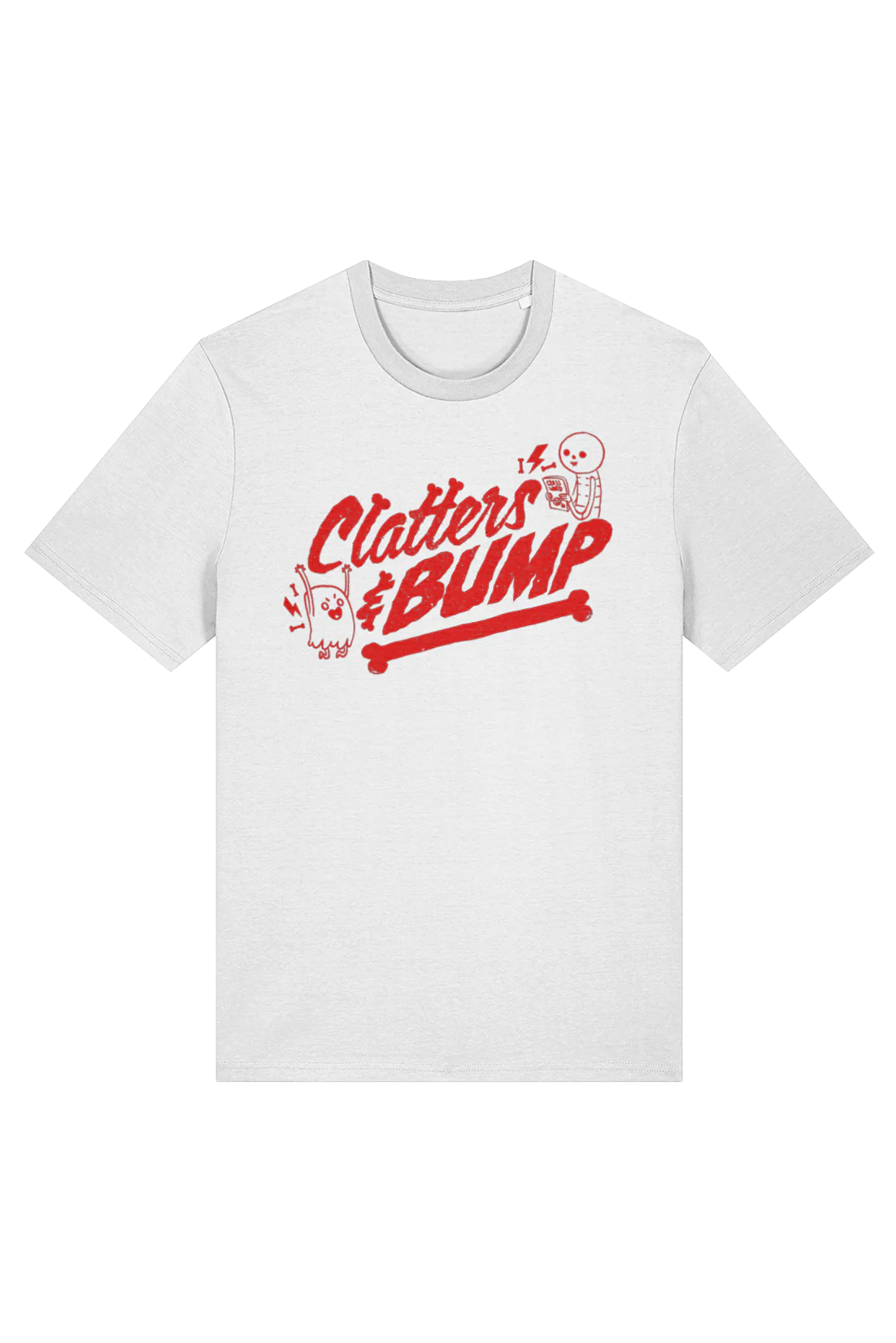 Clatters and Bump Vintage Distress adult t-shirt