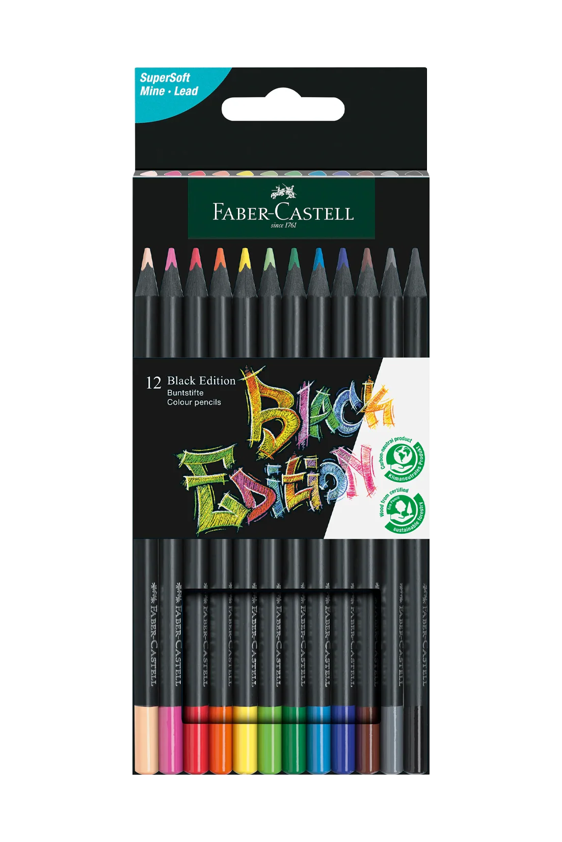 Faber-Castell Black Edition Colouring Pencils (x 12)