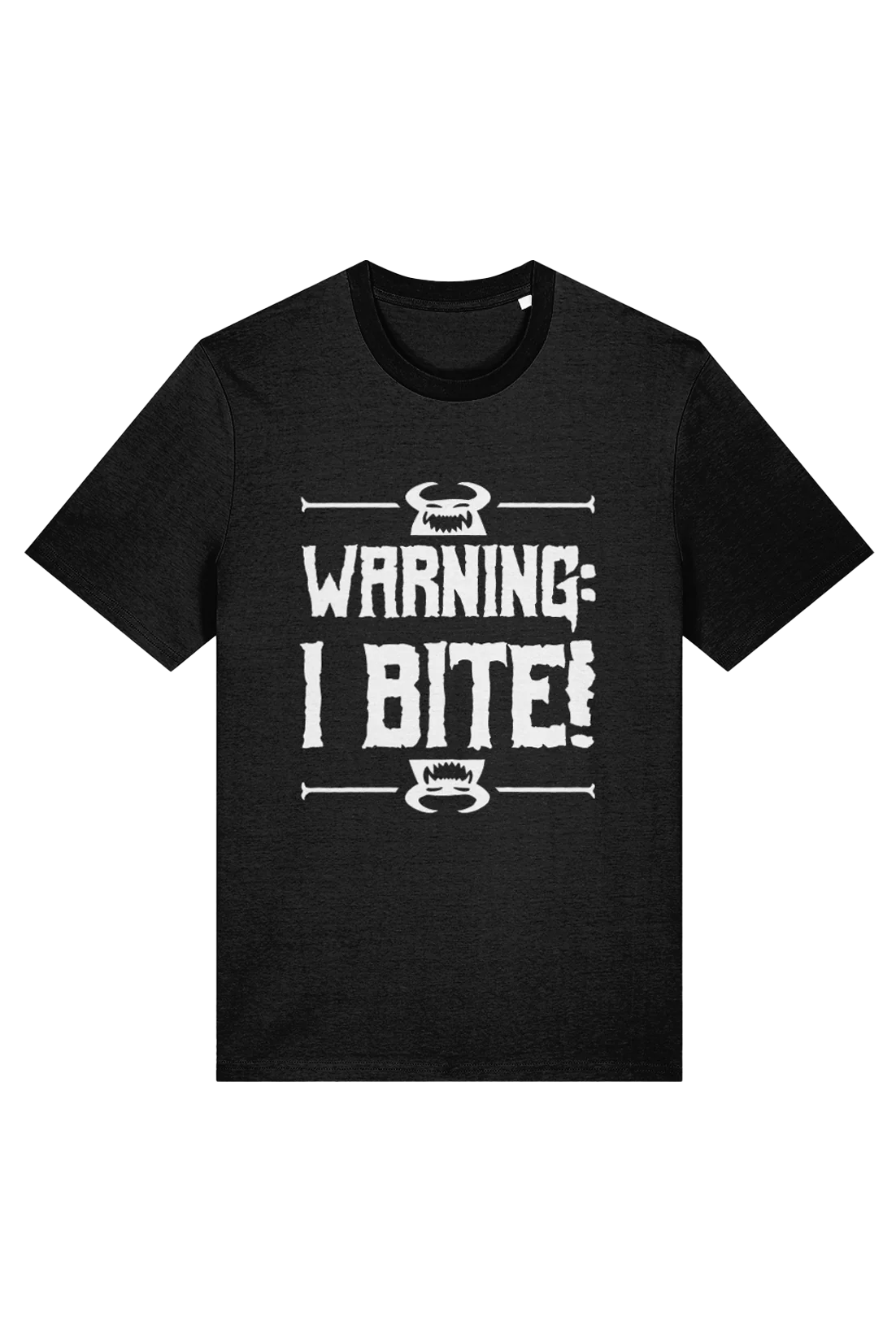 Know Your Monsters "Warning: I Bite!" adult t-shirt