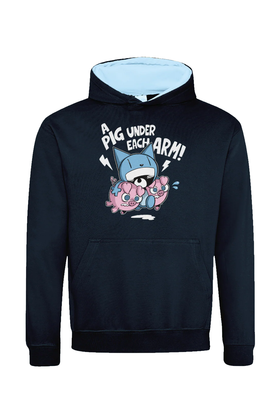 Looshkin "A pig under each arm!" kids hoodie