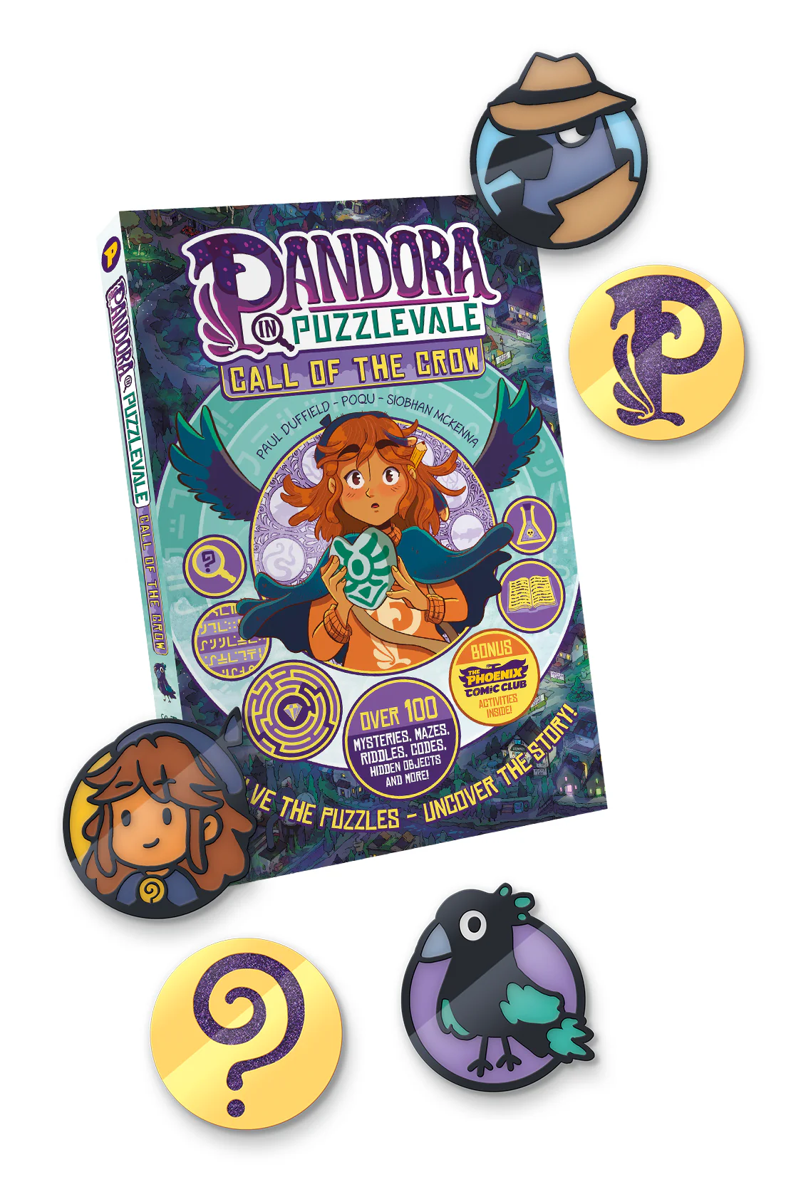 Pandora in Puzzlevale book and pin badges bundle (book 2)