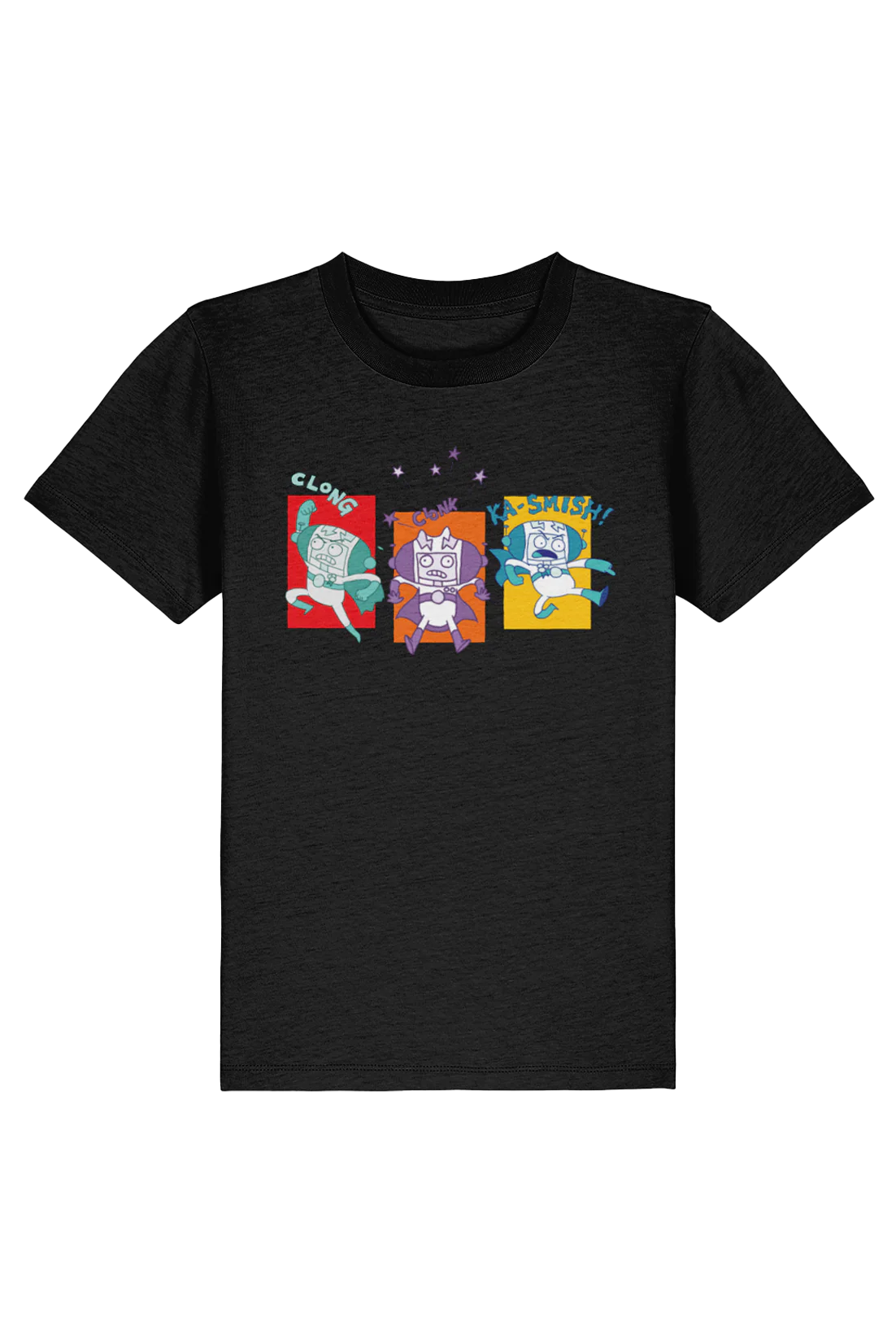 Star Cat Spaceington Squares kids t-shirt
