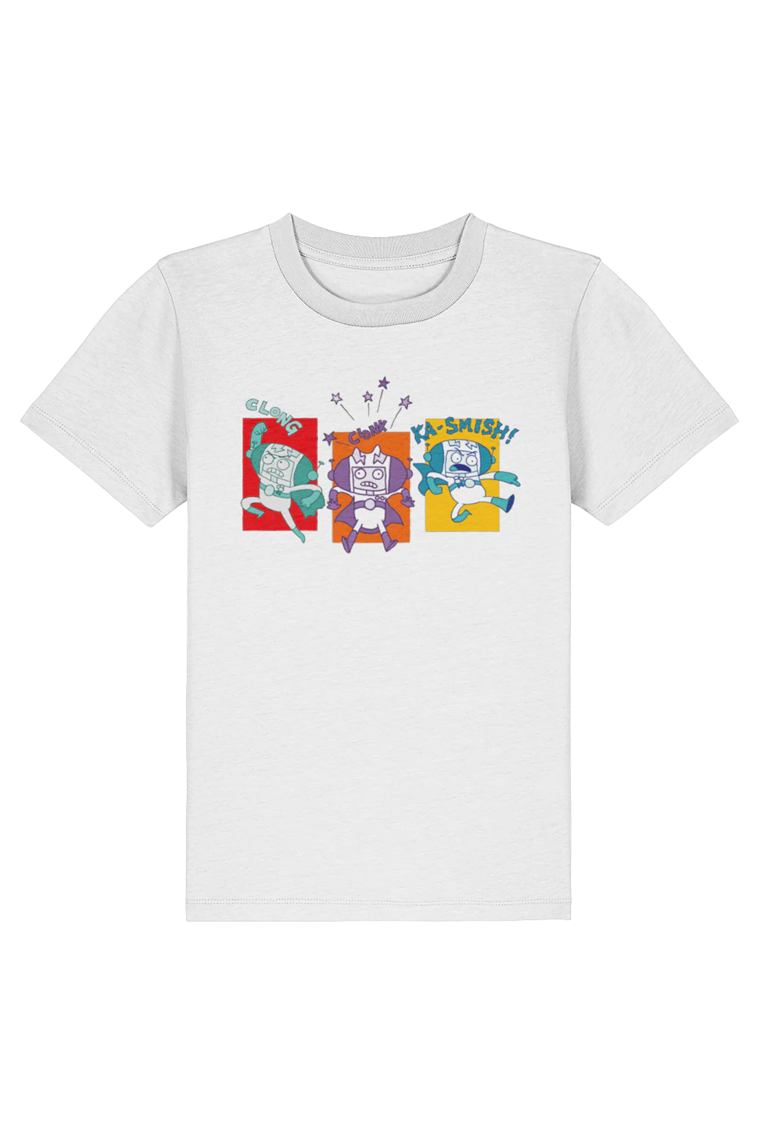 Star Cat Spaceington Squares kids t-shirt - Image 2